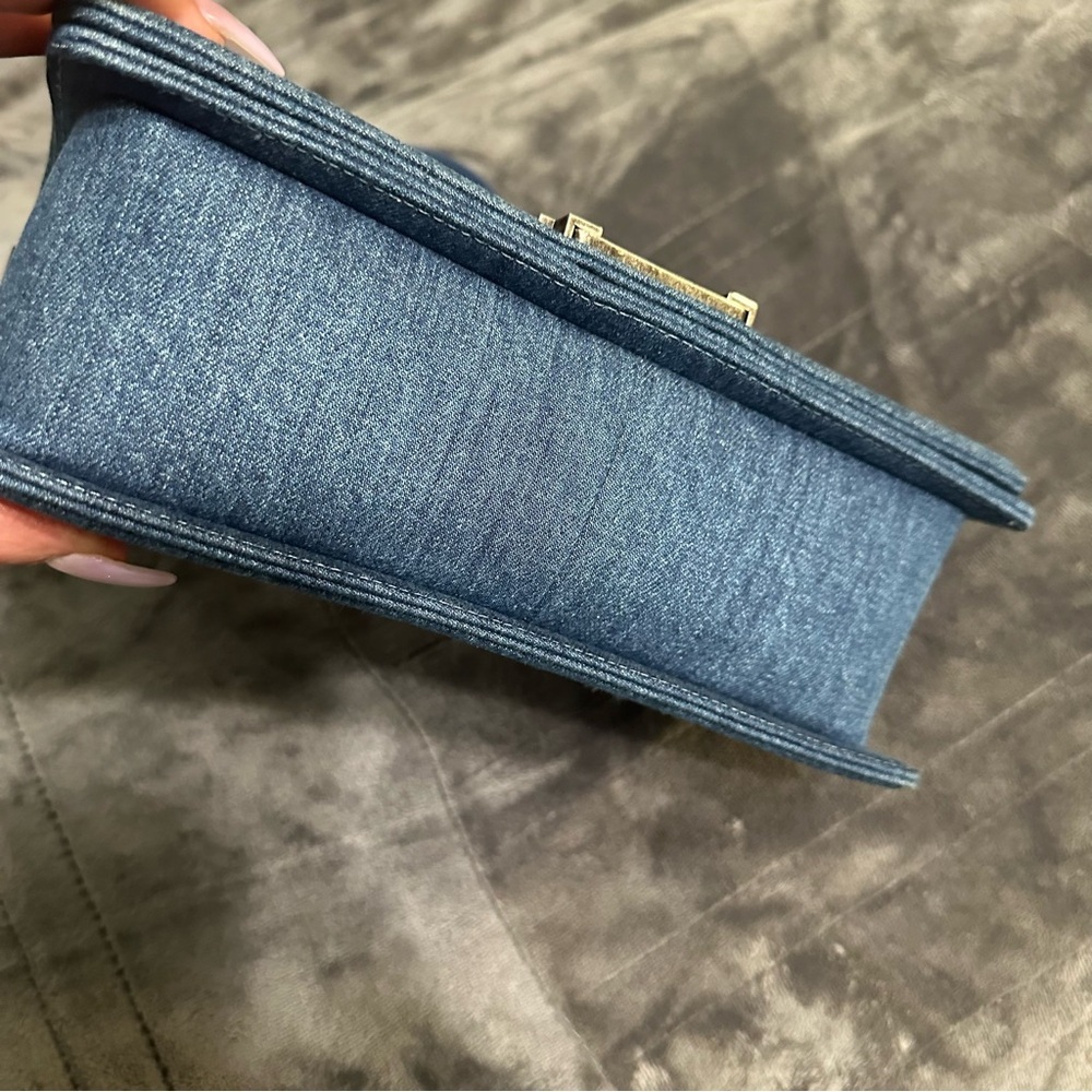 Chanel Boy Bag Blue Denim Tweed Limited Edition - Picture 12 of 16